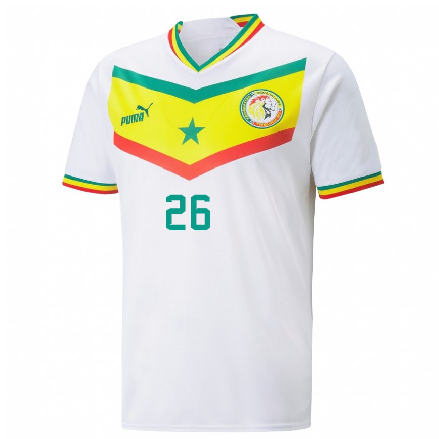 Niño Camiseta Senegal Pape Gueye #26 Blanco 1ª Equipación 22-24 México