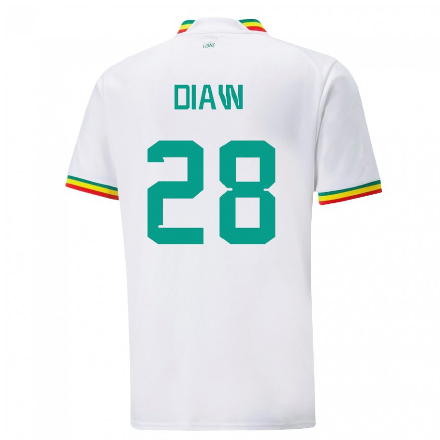 Niño Camiseta Senegal Mory Diaw #28 Blanco 1ª Equipación 22-24 México