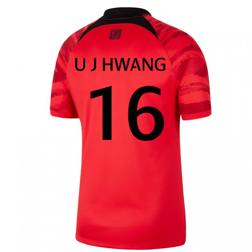 Niño Camiseta Corea Del Sur Ui-jo Hwang #16 Rojo Volver 1ª Equipación 22-24 México