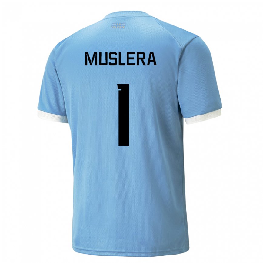 Niño Camiseta Uruguay Fernando Muslera #1 Azul 1ª Equipación 22-24 México