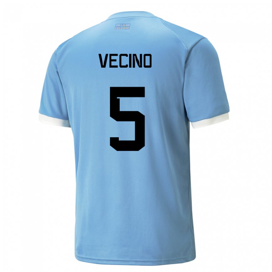 Niño Camiseta Uruguay Matias Vecino #5 Azul 1ª Equipación 22-24 México