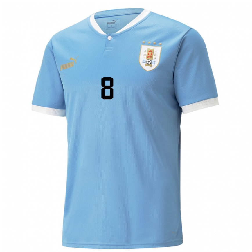 Niño Camiseta Uruguay Facundo Pellistri #8 Azul 1ª Equipación 22-24 México