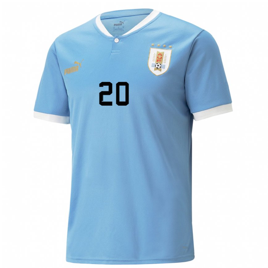 Niño Camiseta Uruguay Diego Rossi #20 Azul 1ª Equipación 22-24 México