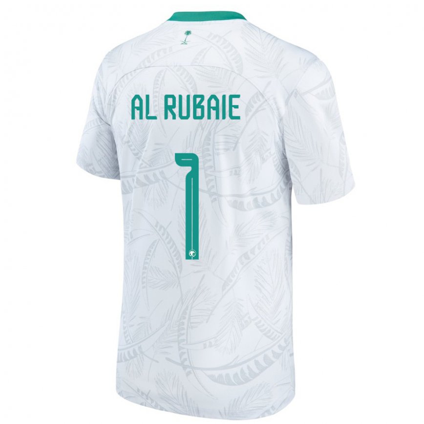 Niño Camiseta Arabia Saudita Mohammed Al Rubaie #1 Blanco 1ª Equipación 22-24 México