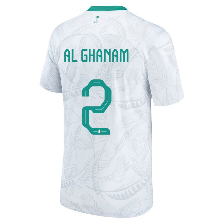 Niño Camiseta Arabia Saudita Sultan Al Ghanam #2 Blanco 1ª Equipación 22-24 México