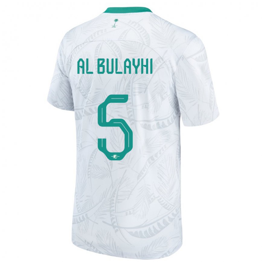 Niño Camiseta Arabia Saudita Ali Al Bulayhi #5 Blanco 1ª Equipación 22-24 México