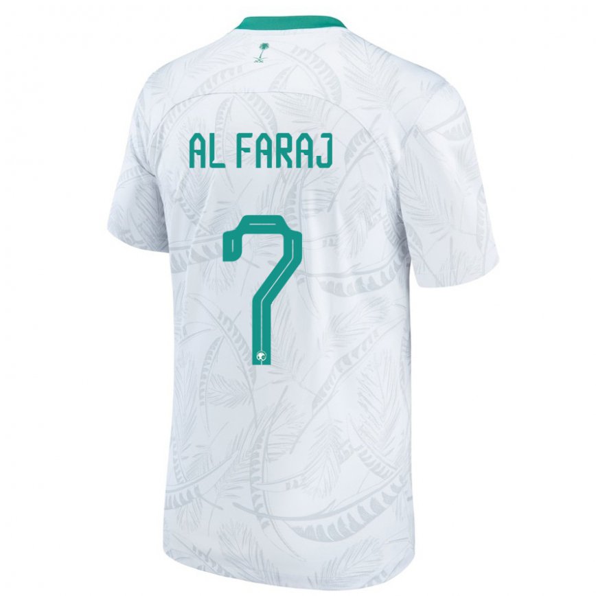 Niño Camiseta Arabia Saudita Salman Al Faraj #7 Blanco 1ª Equipación 22-24 México