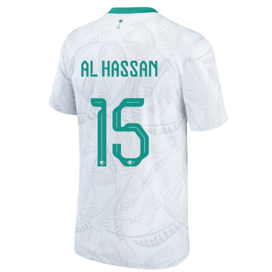 Niño Camiseta Arabia Saudita Ali Al Hassan #15 Blanco 1ª Equipación 22-24 México