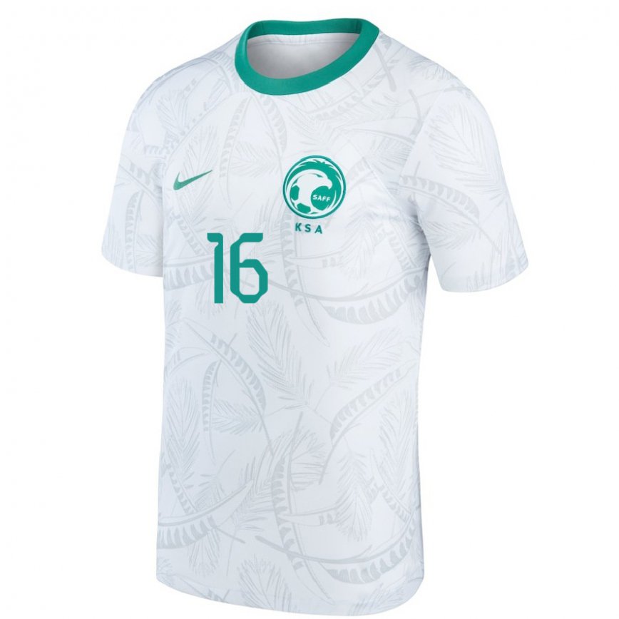 Niño Camiseta Arabia Saudita Sami Al Naji #16 Blanco 1ª Equipación 22-24 México