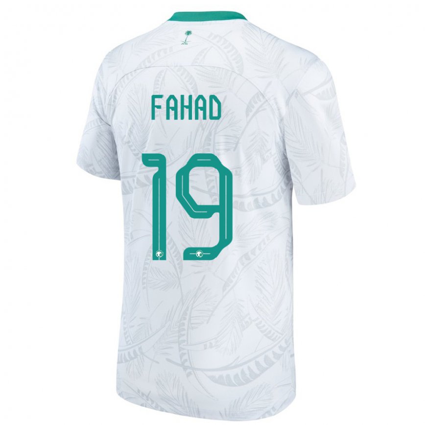 Niño Camiseta Arabia Saudita Fahad Al Muwallad #19 Blanco 1ª Equipación 22-24 México