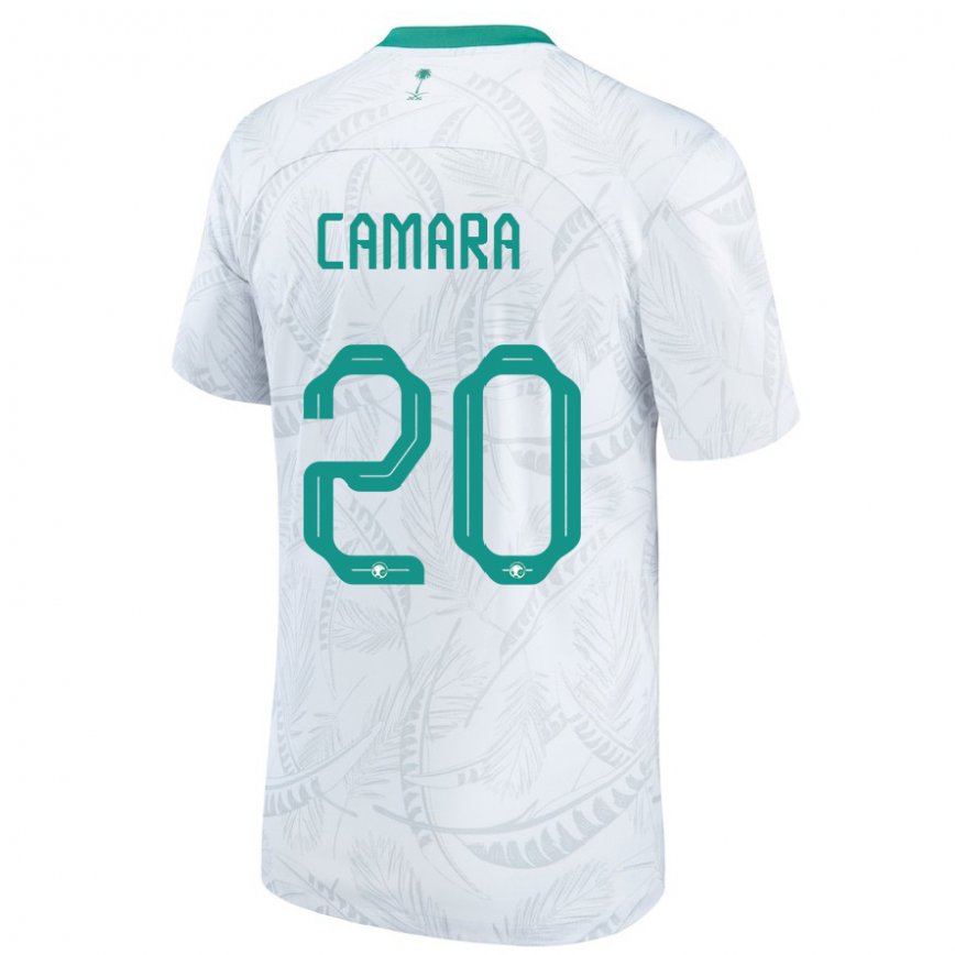 Niño Camiseta Arabia Saudita Haroune Camara #20 Blanco 1ª Equipación 22-24 México