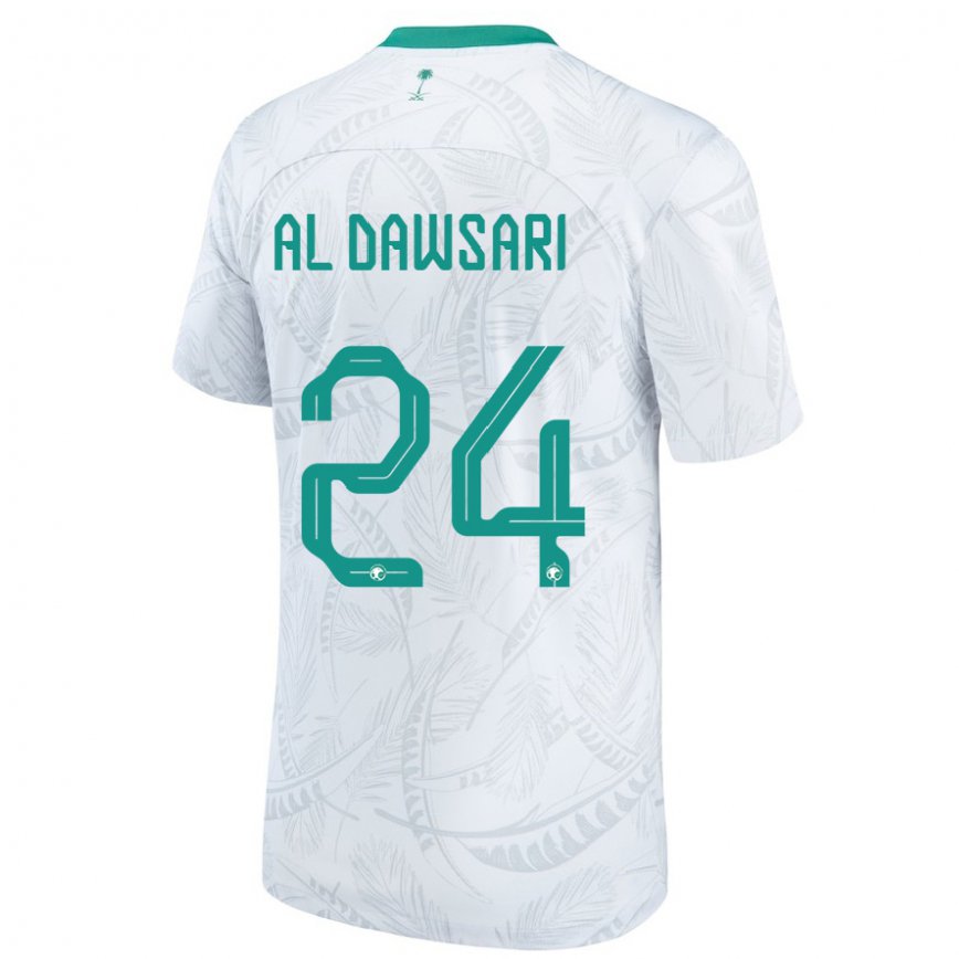 Niño Camiseta Arabia Saudita Nasser Al Dawsari #24 Blanco 1ª Equipación 22-24 México