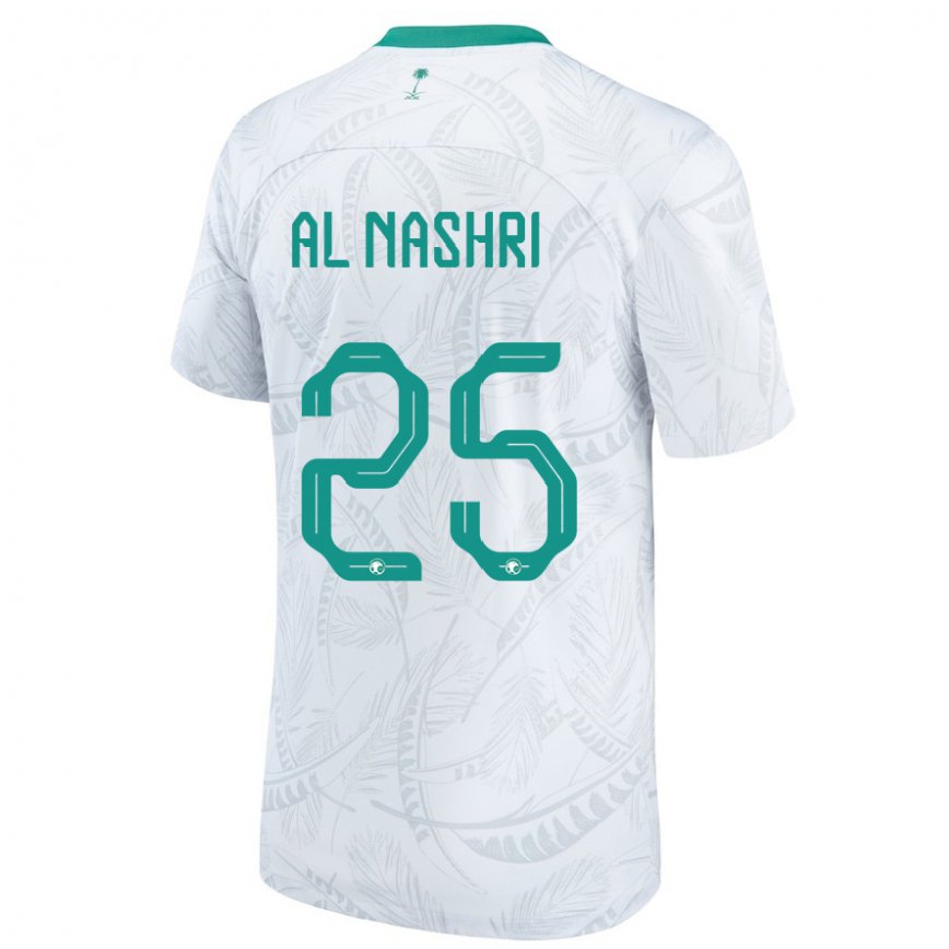 Niño Camiseta Arabia Saudita Awad Al Nashri #25 Blanco 1ª Equipación 22-24 México