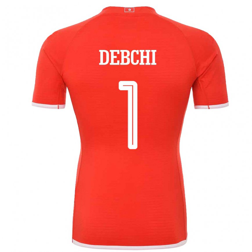 Niño Camiseta Túnez Mohamed Sedki Debchi #1 Rojo 1ª Equipación 22-24 México