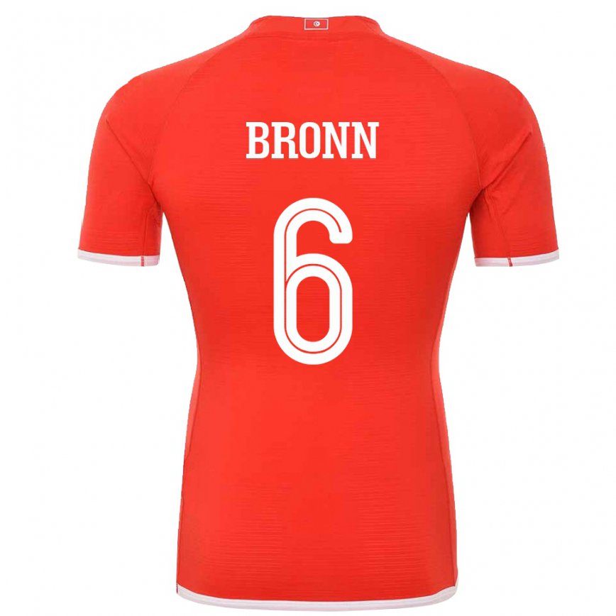 Niño Camiseta Túnez Dylan Bronn #6 Rojo 1ª Equipación 22-24 México