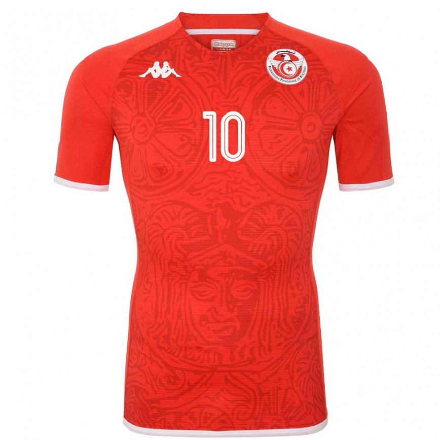 Niño Camiseta Túnez Wahbi Khazri #10 Rojo 1ª Equipación 22-24 México