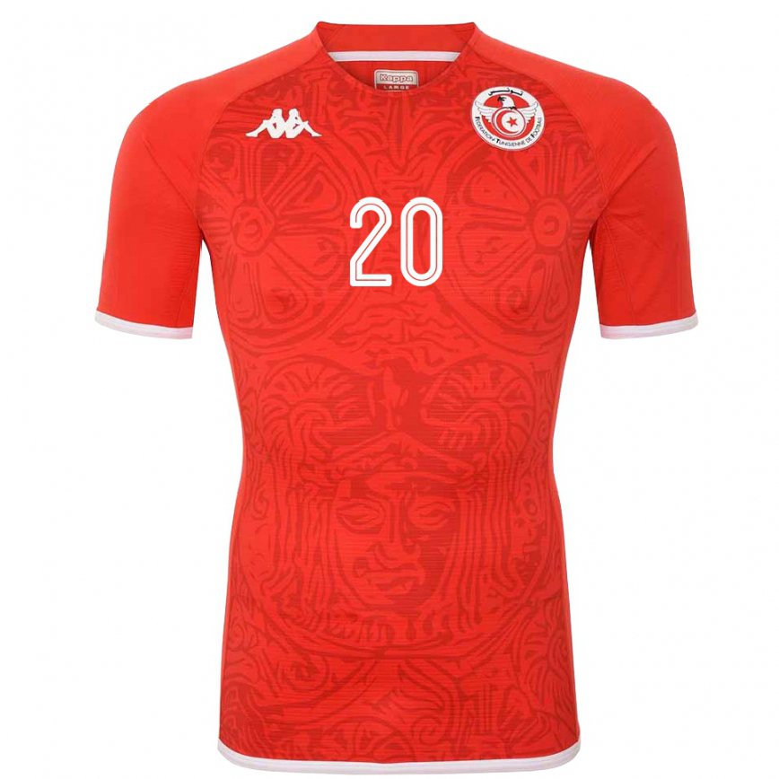 Niño Camiseta Túnez Mohamed Drager #20 Rojo 1ª Equipación 22-24 México