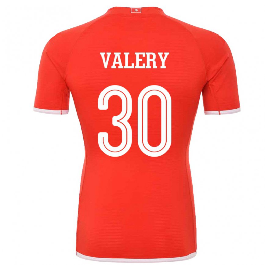 Niño Camiseta Túnez Yann Valery #30 Rojo 1ª Equipación 22-24 México