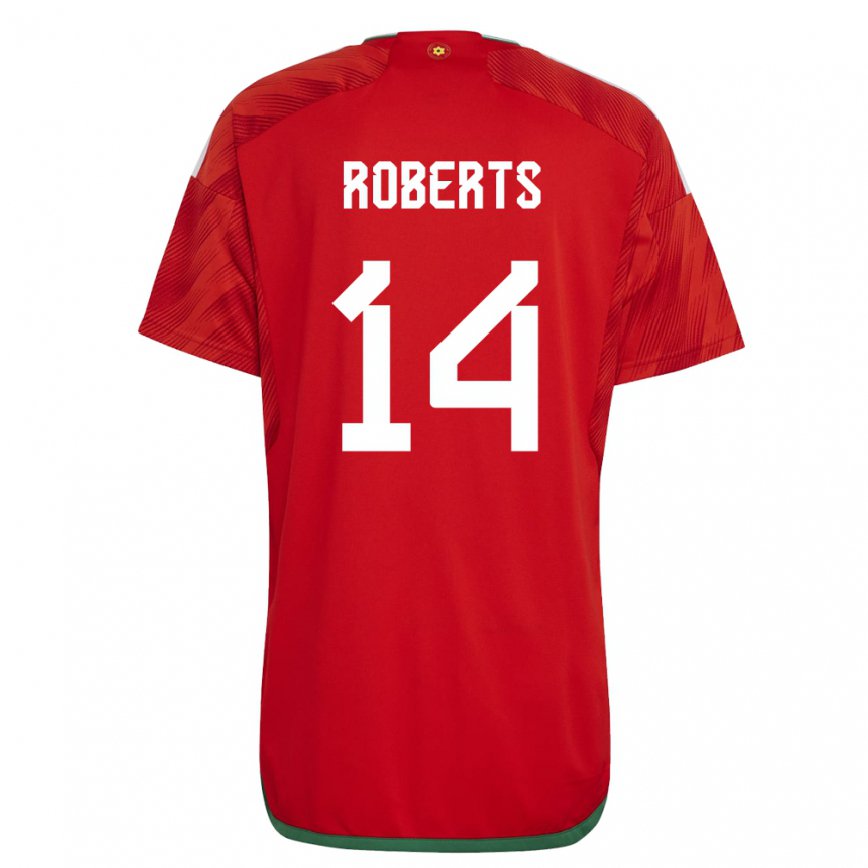 Niño Camiseta Gales Connor Roberts #14 Rojo 1ª Equipación 22-24 México