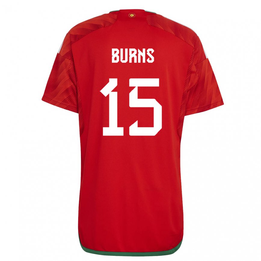 Niño Camiseta Gales Wes Burns #15 Rojo 1ª Equipación 22-24 México