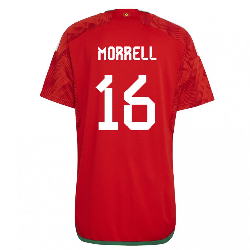 Niño Camiseta Gales Joe Morrell #16 Rojo 1ª Equipación 22-24 México