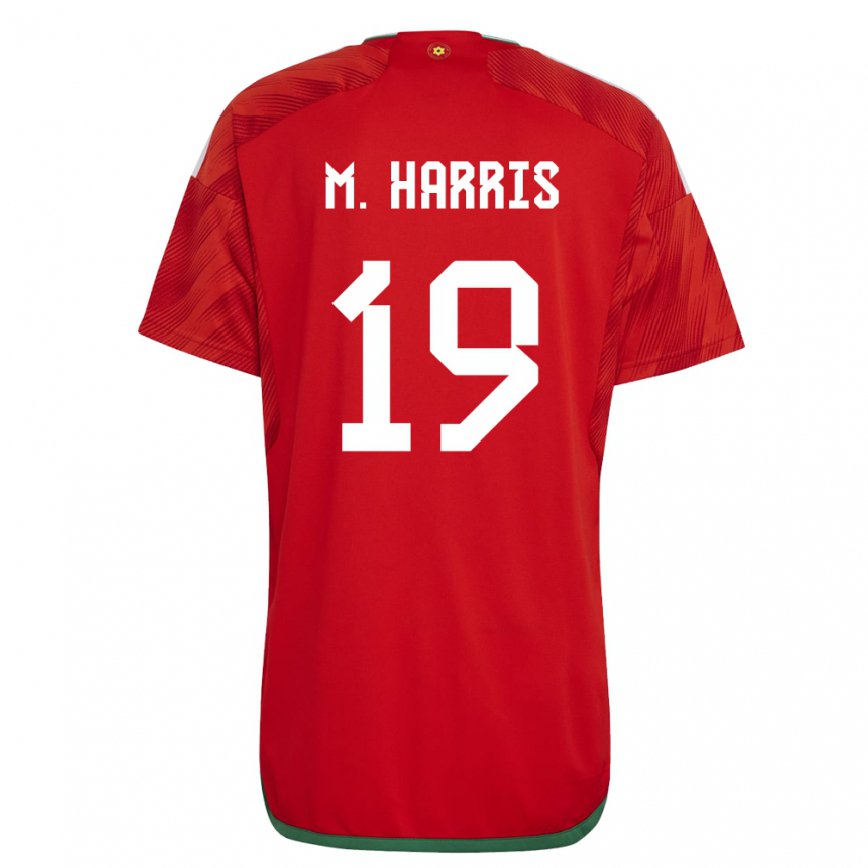 Niño Camiseta Gales Mark Harris #19 Rojo 1ª Equipación 22-24 México