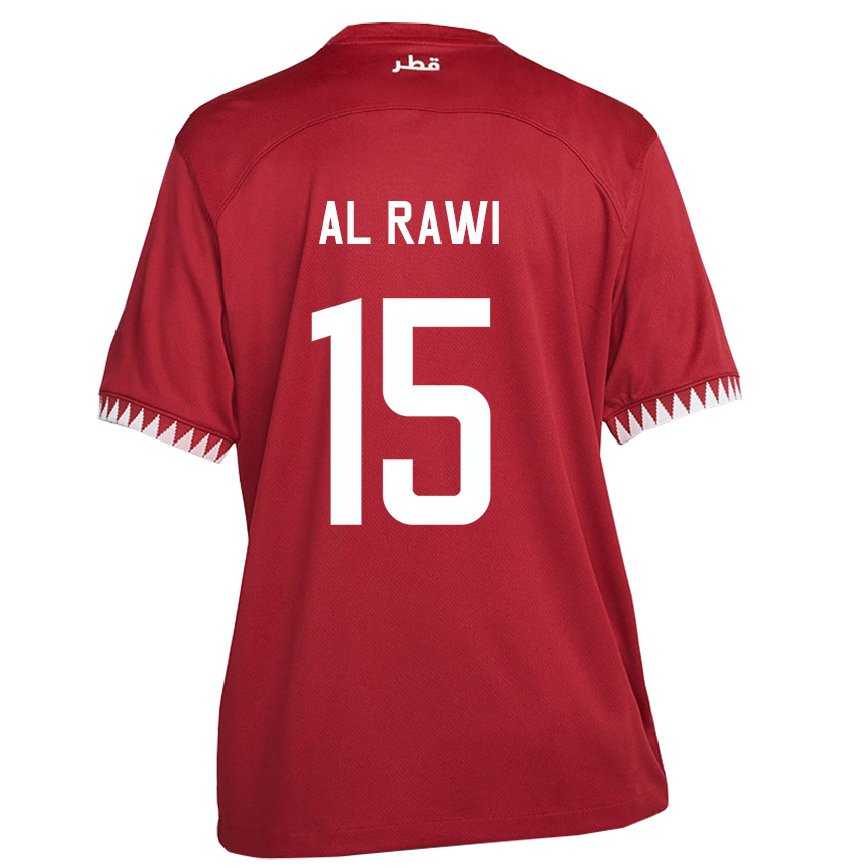 Niño Camiseta Catar Bassam Al Rawi #15 Granate 1ª Equipación 22-24 México