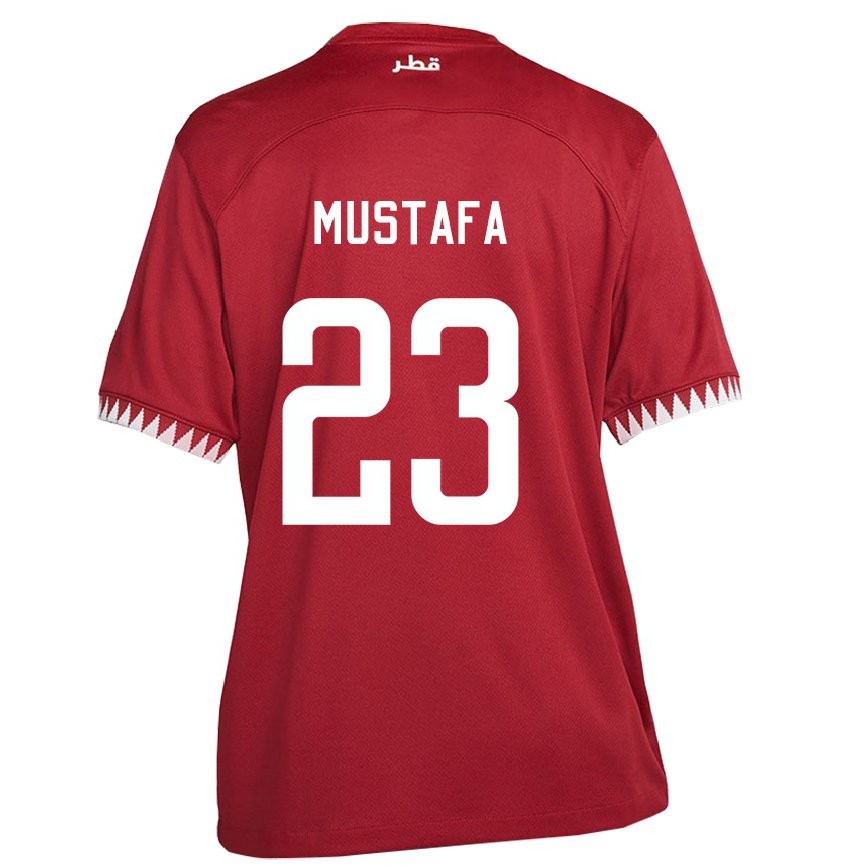 Niño Camiseta Catar Mustafa Mashaal #23 Granate 1ª Equipación 22-24 México