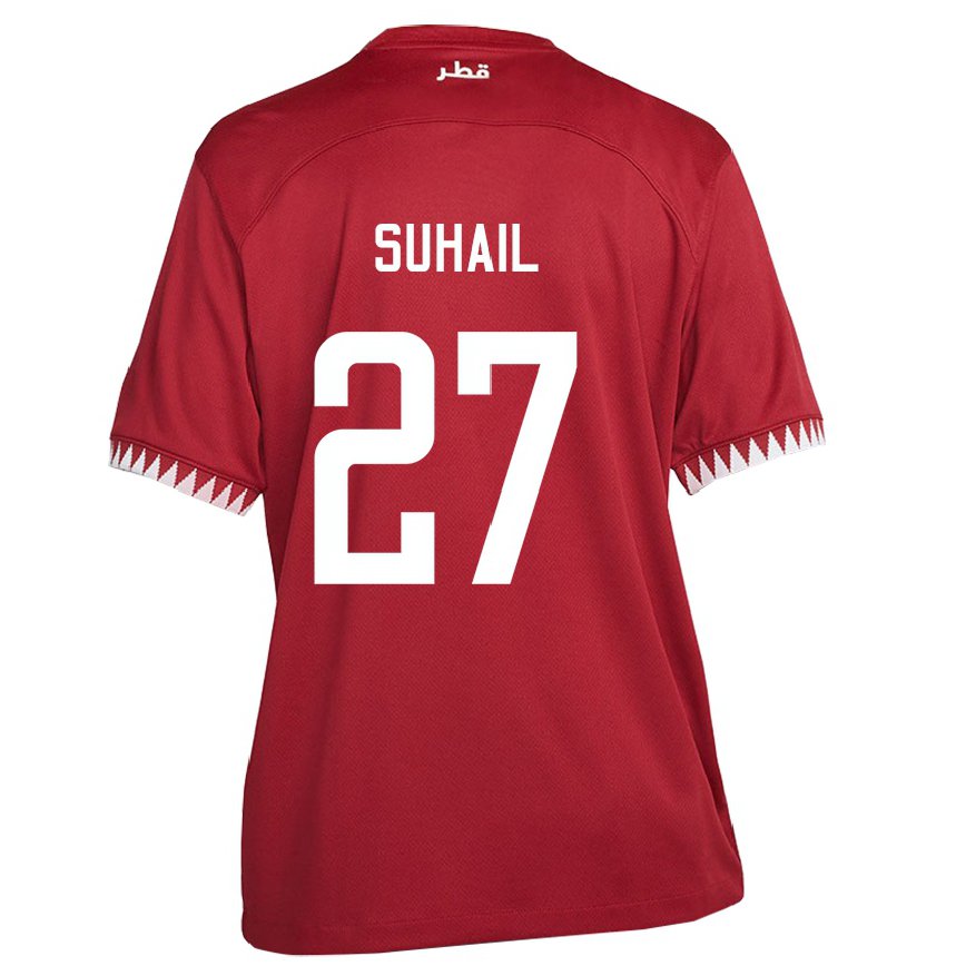 Niño Camiseta Catar Ahmed Suhail #27 Granate 1ª Equipación 22-24 México