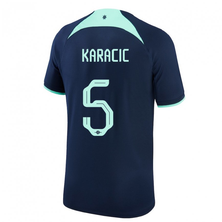 Niño Camiseta Australia Fran Karacic #5 Azul Oscuro 2ª Equipación 22-24 México