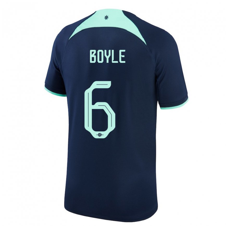 Niño Camiseta Australia Martin Boyle #6 Azul Oscuro 2ª Equipación 22-24 México