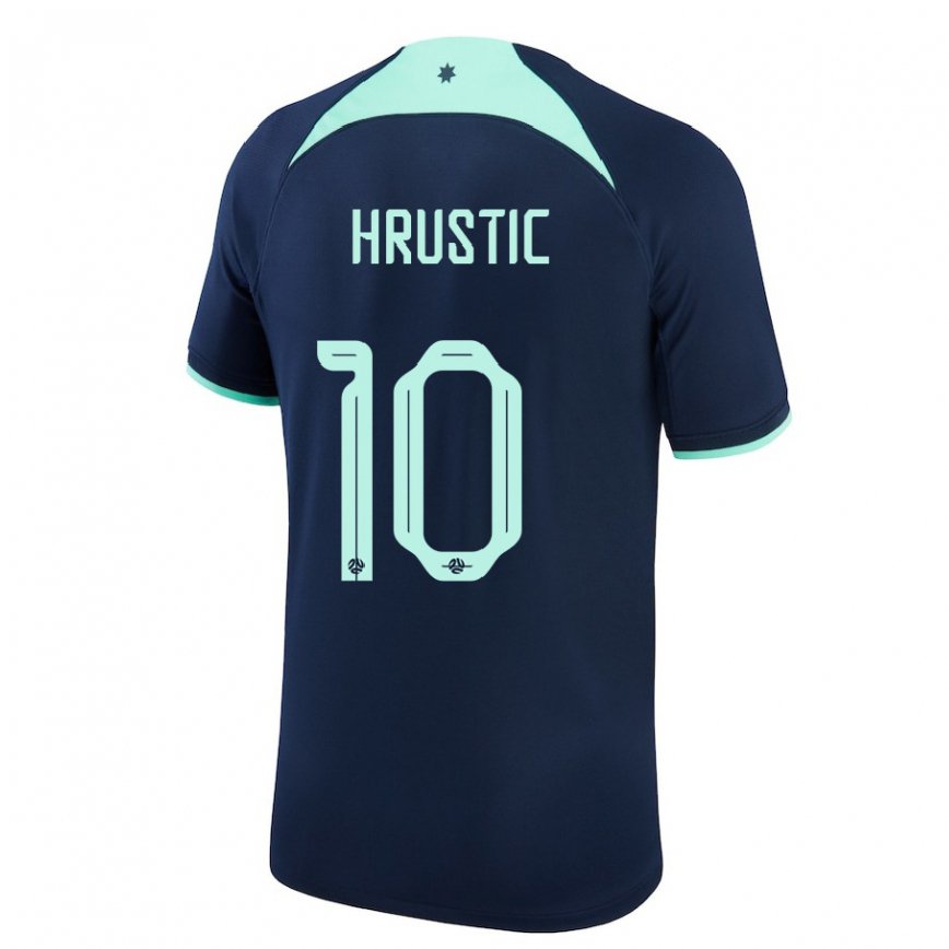 Niño Camiseta Australia Ajdin Hrustic #10 Azul Oscuro 2ª Equipación 22-24 México