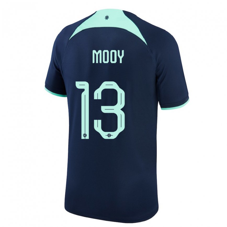 Niño Camiseta Australia Aaron Mooy #13 Azul Oscuro 2ª Equipación 22-24 México