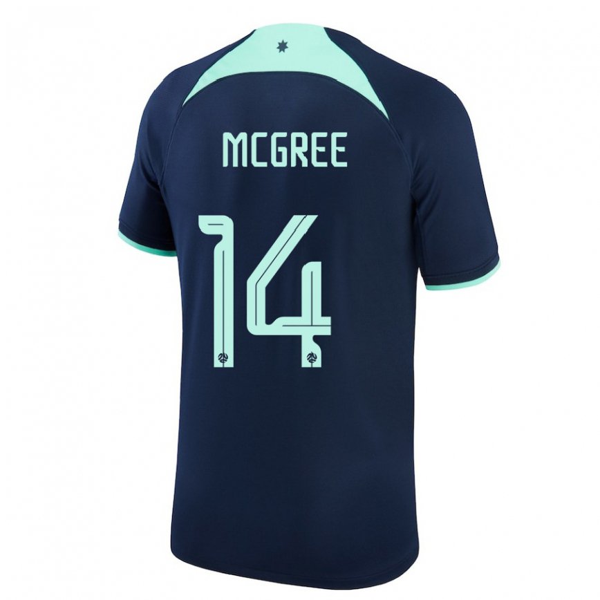 Niño Camiseta Australia Riley Mcgree #14 Azul Oscuro 2ª Equipación 22-24 México