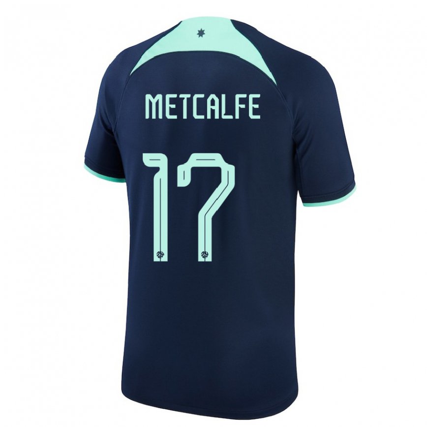 Niño Camiseta Australia Connor Metcalfe #17 Azul Oscuro 2ª Equipación 22-24 México