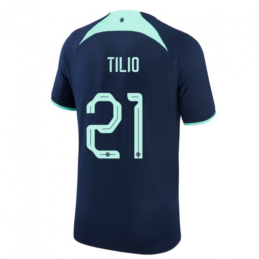 Niño Camiseta Australia Marco Tilio #21 Azul Oscuro 2ª Equipación 22-24 México