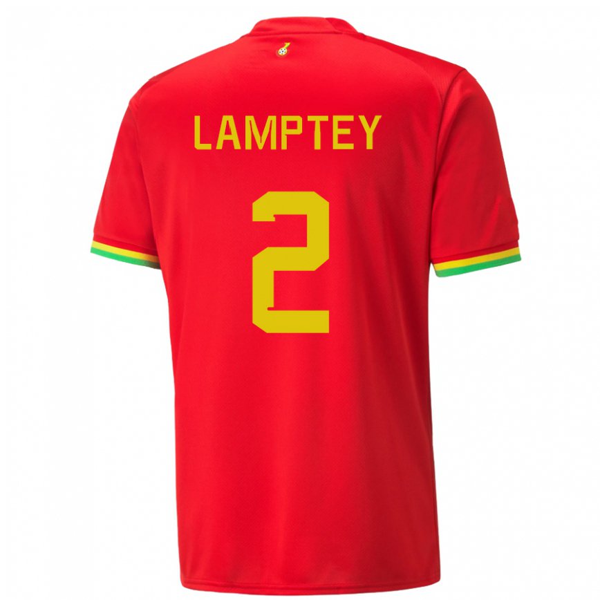 Niño Camiseta Ghana Tariq Lamptey #2 Rojo 2ª Equipación 22-24 México