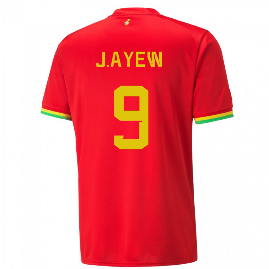 Niño Camiseta Ghana Jordan Ayew #9 Rojo 2ª Equipación 22-24 México