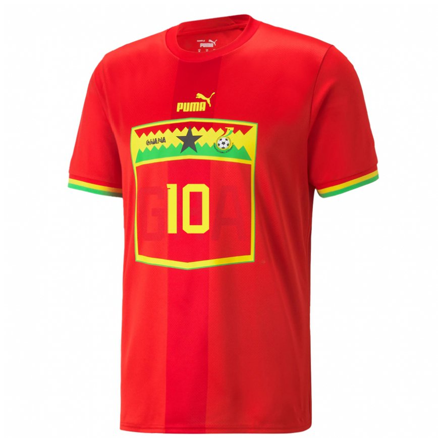 Niño Camiseta Ghana Andre Ayew #10 Rojo 2ª Equipación 22-24 México