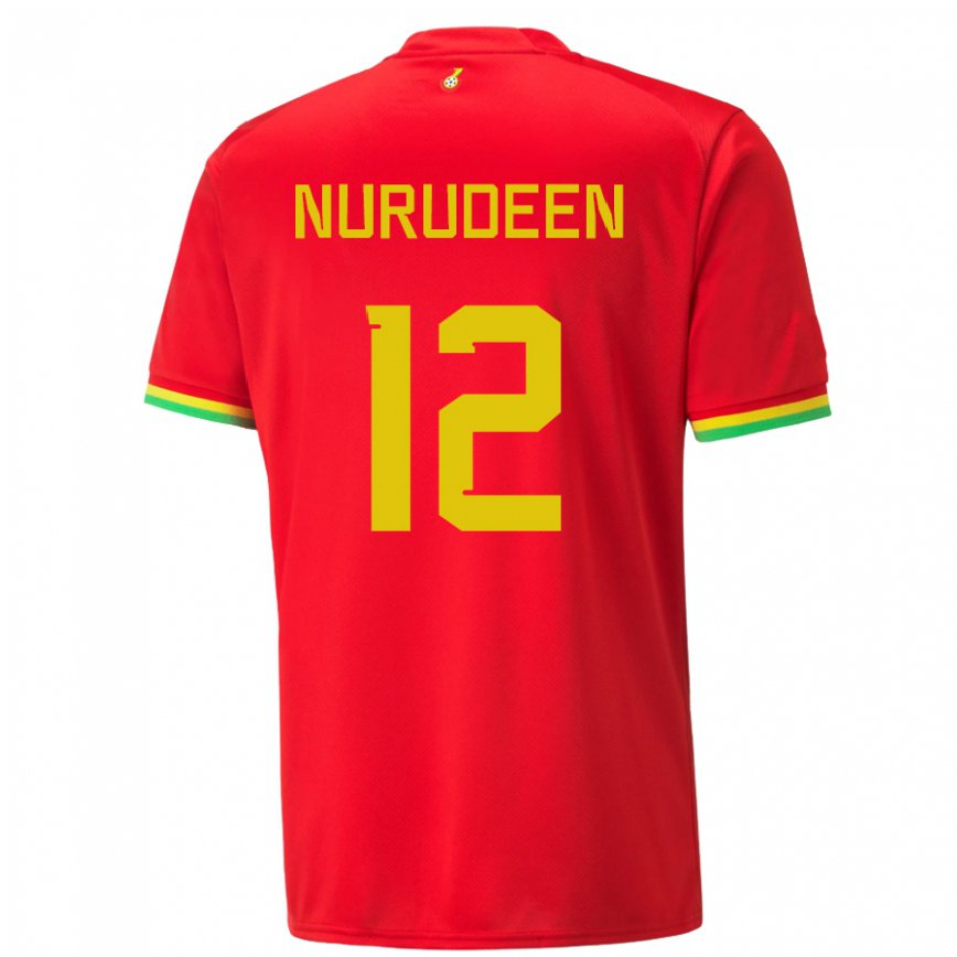 Niño Camiseta Ghana Abdul Nurudeen #12 Rojo 2ª Equipación 22-24 México