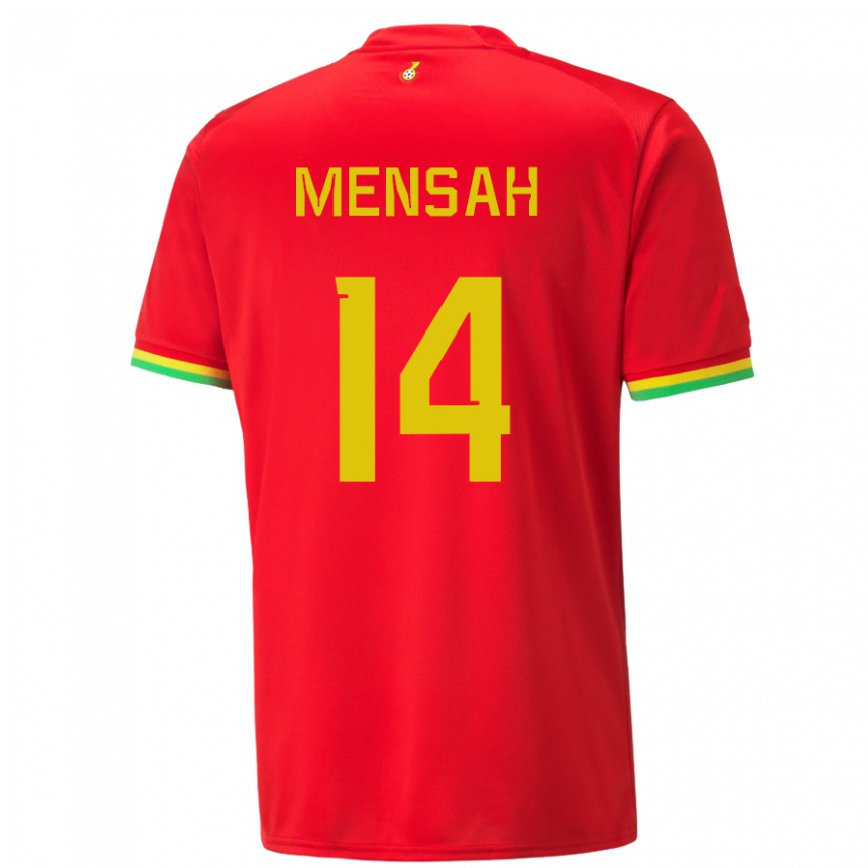 Niño Camiseta Ghana Gideon Mensah #14 Rojo 2ª Equipación 22-24 México