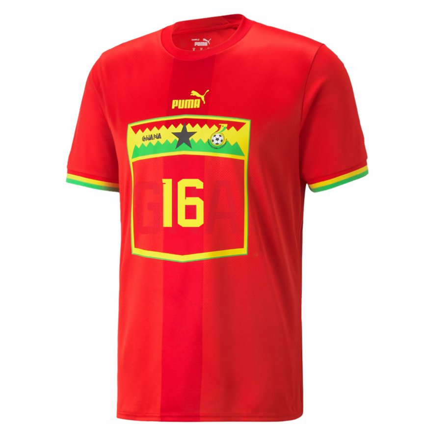 Niño Camiseta Ghana Joe Wollacott #16 Rojo 2ª Equipación 22-24 México