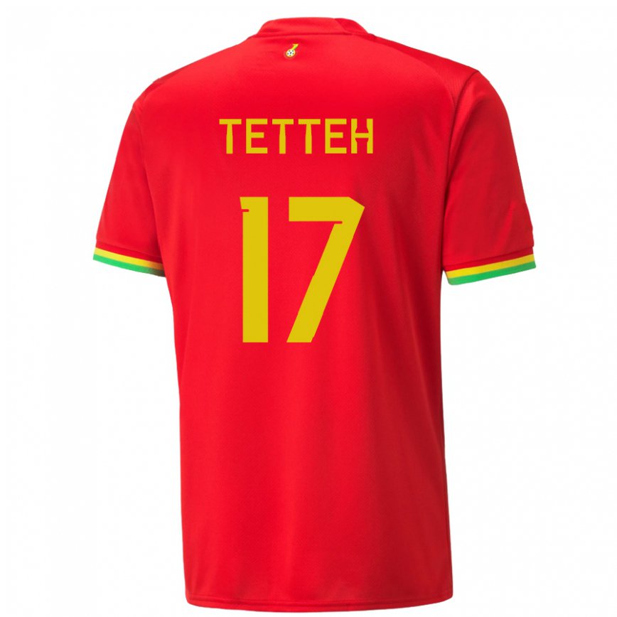 Niño Camiseta Ghana Benjamin Tetteh #17 Rojo 2ª Equipación 22-24 México