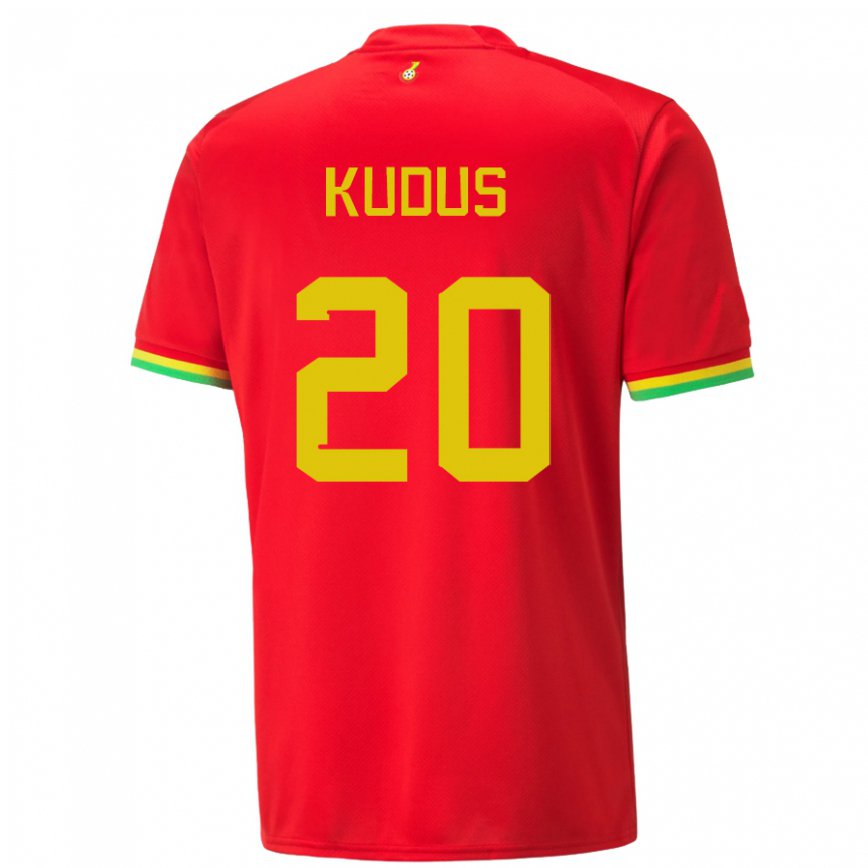 Niño Camiseta Ghana Mohammed Kudus #20 Rojo 2ª Equipación 22-24 México