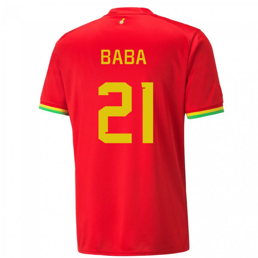 Niño Camiseta Ghana Iddrisu Baba #21 Rojo 2ª Equipación 22-24 México