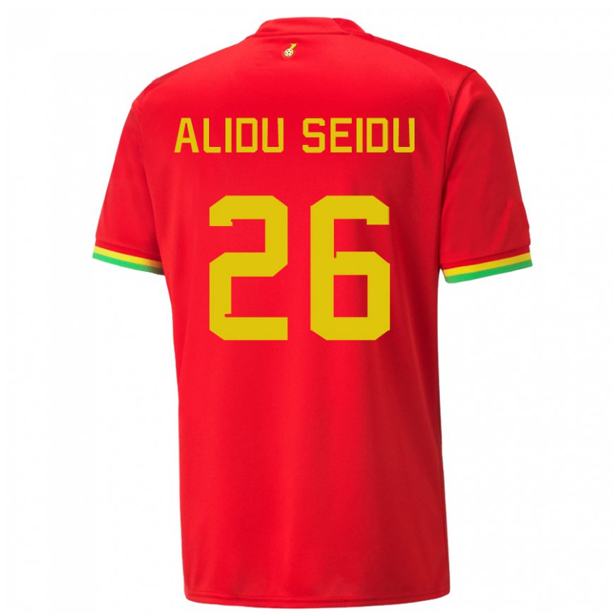 Niño Camiseta Ghana Alidu Seidu #26 Rojo 2ª Equipación 22-24 México