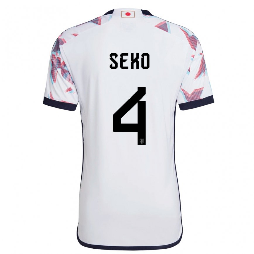 Niño Camiseta Japón Ayumu Seko #4 Blanco 2ª Equipación 22-24 México