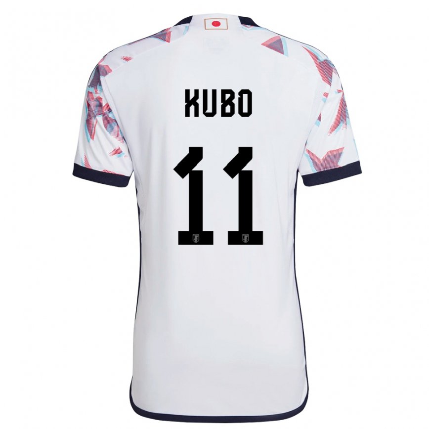 Niño Camiseta Japón Takefusa Kubo #11 Blanco 2ª Equipación 22-24 México