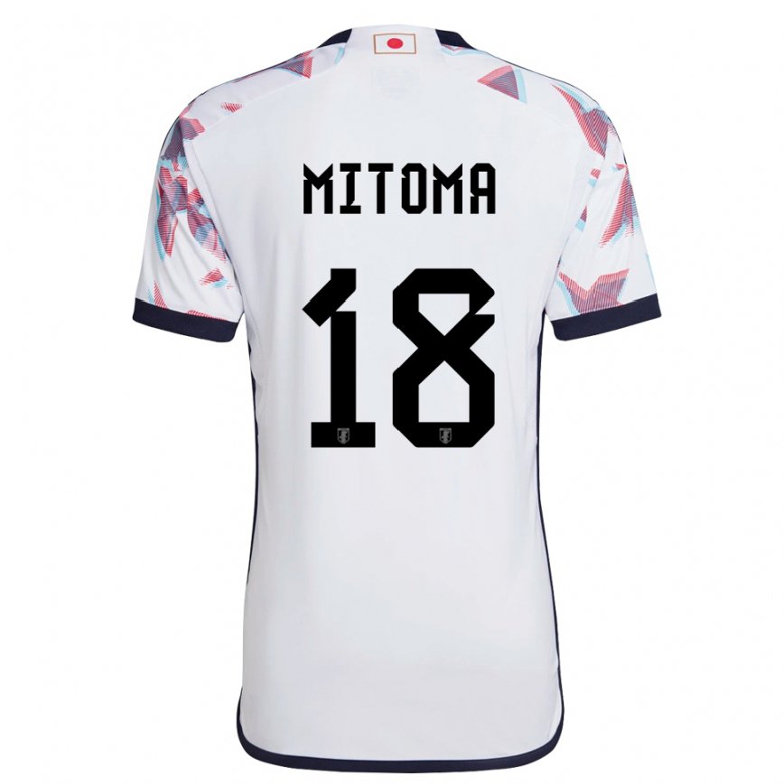 Niño Camiseta Japón Kaoru Mitoma #18 Blanco 2ª Equipación 22-24 México