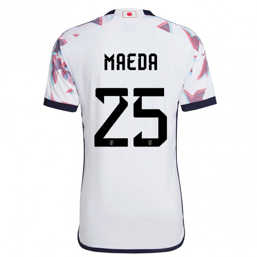 Niño Camiseta Japón Daizen Maeda #25 Blanco 2ª Equipación 22-24 México